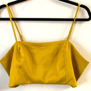 House Of Harlow 1960 Crop Tank Top Tube Top Large Gold Yellow Festival Vacation